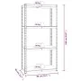 4-level shelving unit, 4 units, steel and anthracite gray plywood by vidaXL, Industrial shelving - Ref: Foro24-3154142, Price...