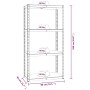 Regal mit 4 Ebenen, 4 Stück, Stahl und anthrazitgrau furniert von vidaXL, Industrieregale - Ref: Foro24-3154142, Preis: 155,2...