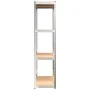 Shelving 4 levels 4 units steel plywood silver by vidaXL, Industrial shelving - Ref: Foro24-3154138, Price: 156,20 €, Discoun...
