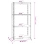 Estantería 4 niveles 4 uds acero madera contrachapada plateado de vidaXL, Estanterías industriales - Ref: Foro24-3154138, Pre...