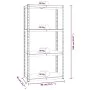 Shelving 4 levels 4 units steel plywood silver by vidaXL, Industrial shelving - Ref: Foro24-3154138, Price: 156,20 €, Discoun...