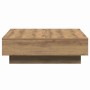 Mesa de Café Roble artisan 90 x 90 x 28 cm Madera contrachapada