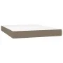 Box spring bed with taupe gray fabric mattress 140x190 cm by vidaXL, Beds and slatted bases - Ref: Foro24-3144171, Price: 390...