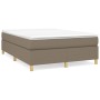 Cama box spring con colchón tela gris taupe 140x190 cm de vidaXL, Camas y somieres - Ref: Foro24-3144518, Precio: 407,90 €, D...