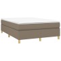 Cama box spring con colchón tela gris taupe 140x190 cm de vidaXL, Camas y somieres - Ref: Foro24-3144518, Precio: 407,90 €, D...