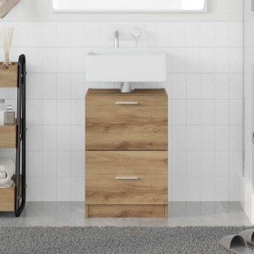 Gabinete de Baño con cajón Roble artesanal 40 x 37 x 59 cm en Tocadores de baño | Comprar online en Foro24