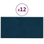 Wandpaneele 12 Stück blaues Kunstleder 30x15 cm 0,54 m² von vidaXL, Wandverkleidung - Ref: Foro24-343778, Preis: 31,86 €, Rab...