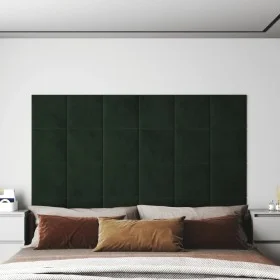 Wall panels 12 pcs dark green velvet 30x30 cm 1.08m² by vidaXL, Wall covering - Ref: Foro24-343809, Price: 44,07 €, Discount: %