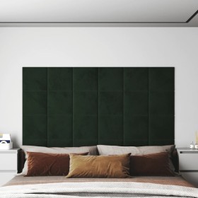 Wandpaneele 12 Stück dunkelgrüner Samt 30x30 cm 1,08m² von vidaXL, Wandverkleidung - Ref: Foro24-343809, Preis: 44,92 €, Raba...