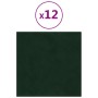 Wandpaneele 12 Stück dunkelgrüner Samt 30x30 cm 1,08m² von vidaXL, Wandverkleidung - Ref: Foro24-343809, Preis: 44,92 €, Raba...