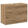 Cabinet de Lavabo con cajón Roble artesanal 78 x 37 x 59 cm