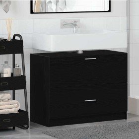 Gabinete de Baño con cajón Roble Negro 78 x 37 x 59 cm en Tocadores de baño | Comprar online en Foro24