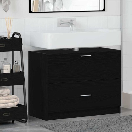 Cabinet de Lavabo con cajón Roble Negro 78 x 37 x 59 cm