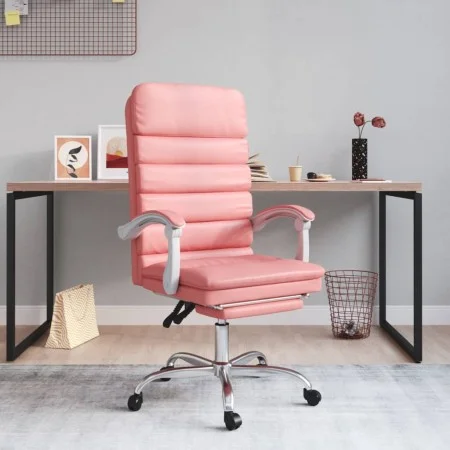 Rosafarbener Massage-Bürostuhl aus Kunstleder von vidaXL, Bürostühle - Ref: Foro24-349731, Preis: 118,89 €, Rabatt: %