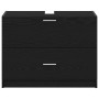 Cabinet de Lavabo con cajón Roble Negro 78 x 37 x 59 cm