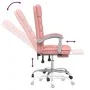 Rosafarbener Massage-Bürostuhl aus Kunstleder von vidaXL, Bürostühle - Ref: Foro24-349731, Preis: 118,89 €, Rabatt: %