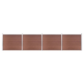 Braunes WPC-Zaunplatten-Set 699 x 146 cm von vidaXL, Zaunpaneele - Ref: Foro24-3070453, Preis: 996,56 €, Rabatt: %