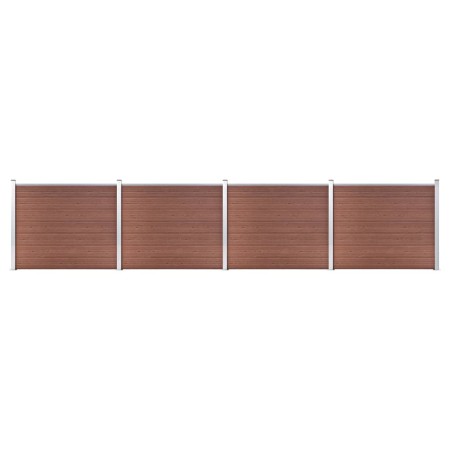 Brown WPC Fence Panel Set 699x146 cm by vidaXL, fence panels - Ref: Foro24-3070453, Price: 996,56 €, Discount: %