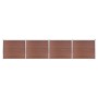 Brown WPC Fence Panel Set 699x146 cm by vidaXL, fence panels - Ref: Foro24-3070453, Price: 996,56 €, Discount: %