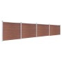 Set de panel de valla WPC marrón 699x146 cm de vidaXL, Paneles de vallas - Ref: Foro24-3070453, Precio: 996,56 €, Descuento: %