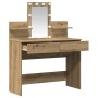 Mesa de Maquillaje con cajón Roble artisan 100 x 40 x 130 cm
