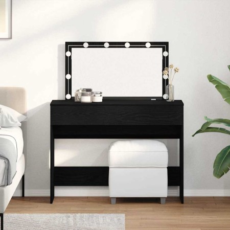 Mesa de tocador con cajón Roble negro 100 x 40 x 120 cm