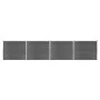 Schwarzes WPC-Zaunelement-Set 699 x 146 cm von vidaXL, Zaunpaneele - Ref: Foro24-3070461, Preis: 822,39 €, Rabatt: %