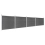 Schwarzes WPC-Zaunelement-Set 699 x 146 cm von vidaXL, Zaunpaneele - Ref: Foro24-3070461, Preis: 798,36 €, Rabatt: %