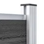 Schwarzes WPC-Zaunelement-Set 699 x 146 cm von vidaXL, Zaunpaneele - Ref: Foro24-3070461, Preis: 822,39 €, Rabatt: %