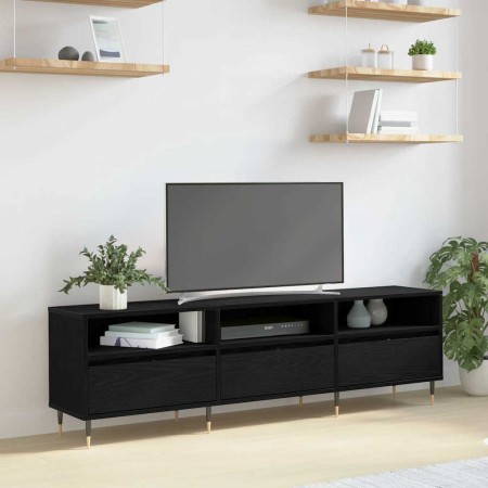 Gabinete de TV Roble negro 150 x 30 x 44.5 cm