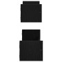 Estante de pared con estante 2 pcs Roble negro 60 x 16 x 14 cm