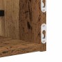 Estante de pared con estante 2 pcs Madera vieja 80 x 16 x 14 cm