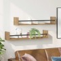 Estante de pared 2 pcs Roble artisan 80 x 16 x 14 cm