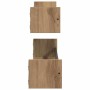 Estante de pared 2 pcs Roble artisan 80 x 16 x 14 cm