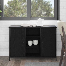 Vitrina Roble negro 100 x 35 x 70 cm Madera contrachapada en Aparadores | Comprar online en Foro24