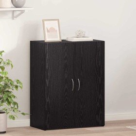 Gabinete de oficina con estante Roble negro 60 x 32 x 77.5