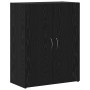 Gabinete de oficina con estante Roble negro 60 x 32 x 77.5