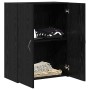 Gabinete de oficina con estante Roble negro 60 x 32 x 77.5