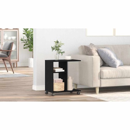 Mesa Auxiliar Roble negro 50 x 30 x 55 cm Madera contrachapada