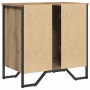 Gabinete de Lavabo con puerta Roble artesanal 60 x 35 x 60 cm