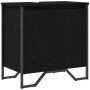 Gabinete de Lavabo con puerta Roble Negro 60 x 35 x 60 cm
