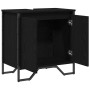 Gabinete de Lavabo con puerta Roble Negro 60 x 35 x 60 cm