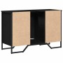 Armario para Lavabo con puerta Roble Negro 91 x 35 x 60 cm