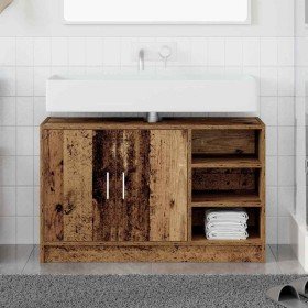 Armario de Lavabo con puerta Madera Vieja 90 x 29 x 55 cm