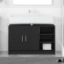 Armario de Lavabo con puerta Roble Negro 90 x 29 x 55 cm