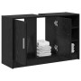 Armario de Lavabo con puerta Roble Negro 90 x 29 x 55 cm
