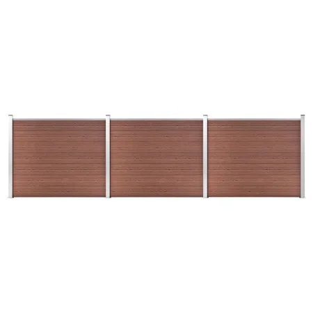 Brown WPC fence panel set 526x146 cm by vidaXL, fence panels - Ref: Foro24-3070452, Price: 909,35 €, Discount: %