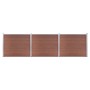 Brown WPC fence panel set 526x146 cm by vidaXL, fence panels - Ref: Foro24-3070452, Price: 784,13 €, Discount: %