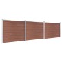 Brown WPC fence panel set 526x146 cm by vidaXL, fence panels - Ref: Foro24-3070452, Price: 784,13 €, Discount: %