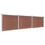 Brown WPC fence panel set 526x146 cm by vidaXL, fence panels - Ref: Foro24-3070452, Price: 909,35 €, Discount: %